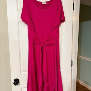 Signature by Robbie Bee Fuchsia High Low Dress